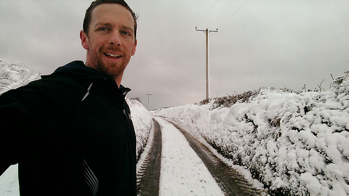 Running in the snow